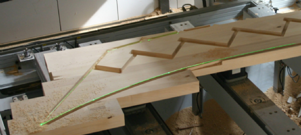 Positionnement de pièces de bois sur cnc avec SL Laser